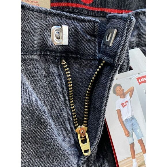 Levi's BOYS 2T Performance Slim Denim BLACK Shorts - Picture 10 of 11